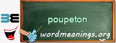 WordMeaning blackboard for poupeton